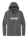 VANE Spirits DM139 Charcoal, full white VANE SPIRITS wordmark at front center