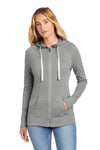 SanMar New Era LNEA122 women's full-zip hoodie in Shadow Grey Heather