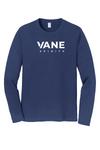 VANE Spirits PC450LS TeamNavy, full white VANE SPIRITS wordmark at front center