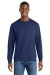 SanMar Port and Company PC850 Fan Favorite fleece crewneck in Team Navy